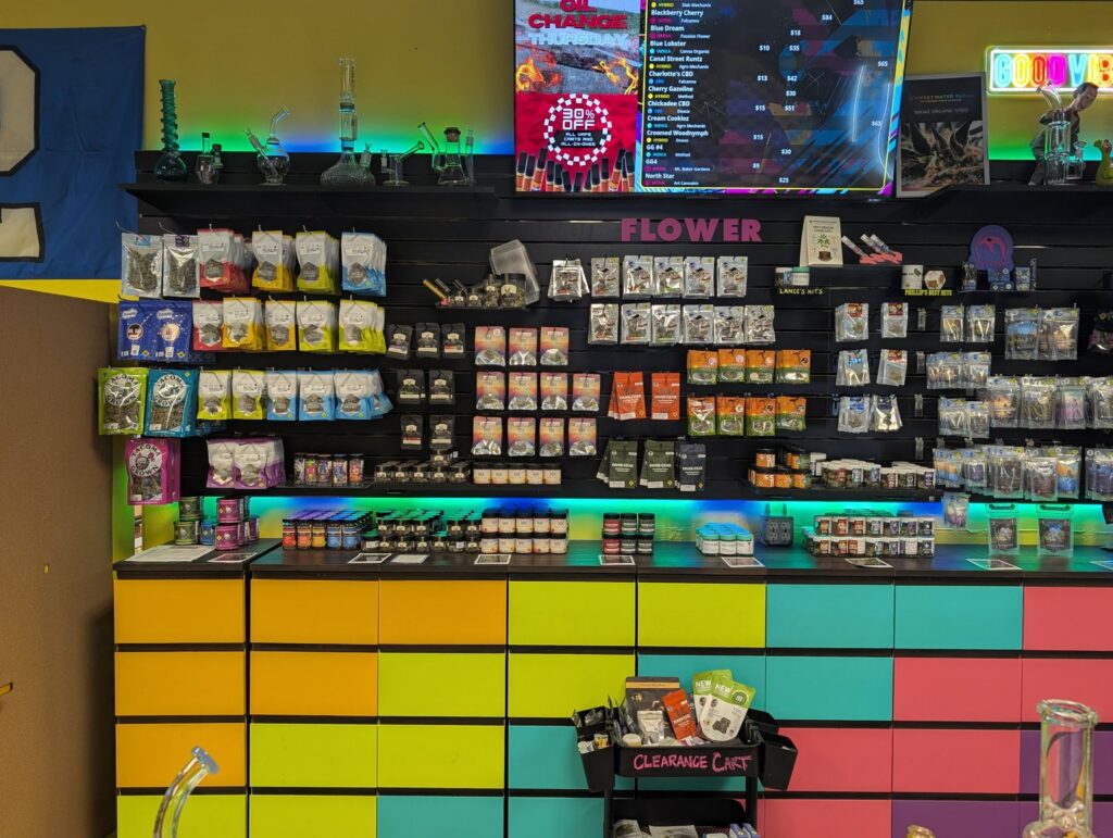 Neon interior of One Hit Wonder Silverdale